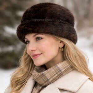 Vintage Beatrice Hat – Kates Canada Brown Mink Fur Winter Hat | Luxury Vintage